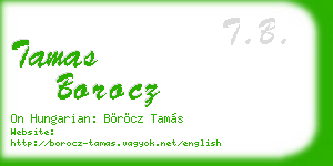 tamas borocz business card