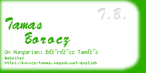 tamas borocz business card